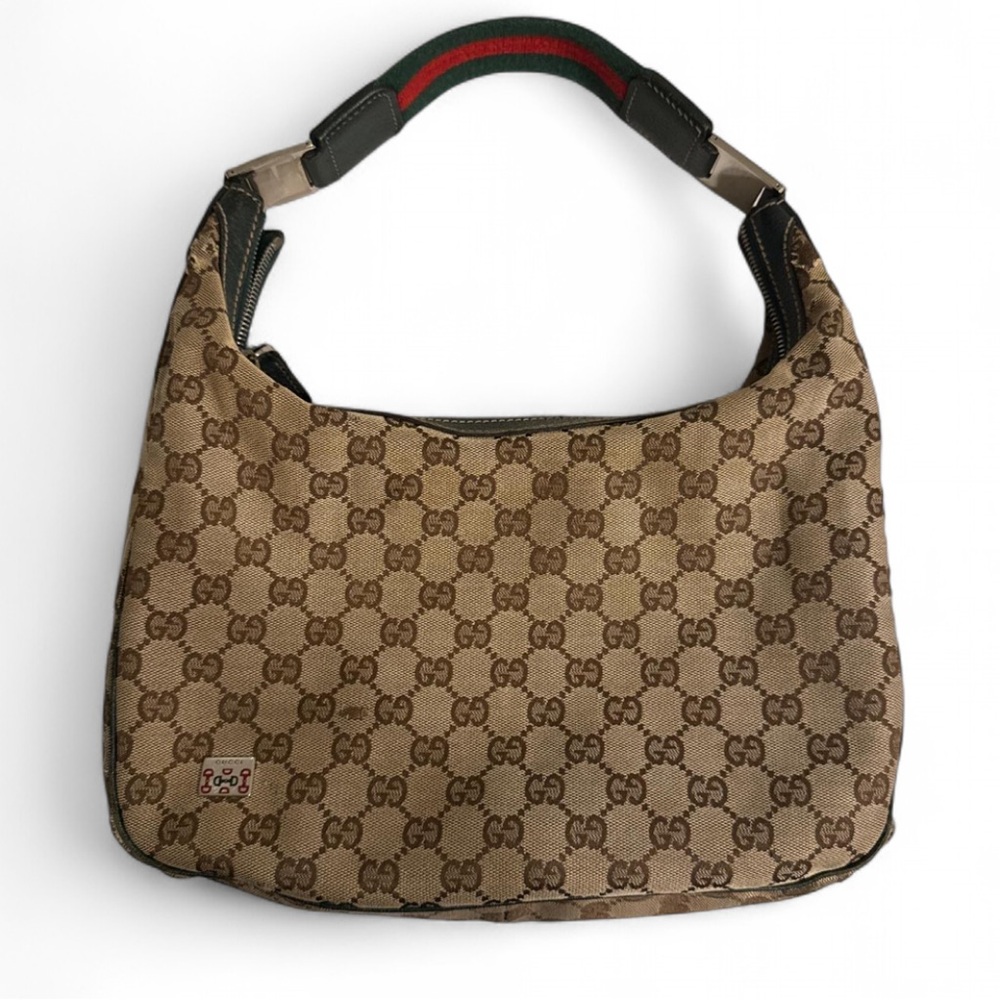 Gucci Monogram Canvas Small Hobo Bag
